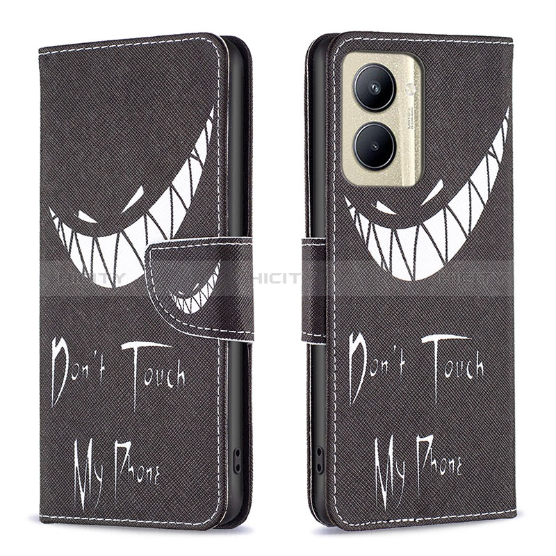 Funda de Cuero Cartera con Soporte Patron de Moda Carcasa B01F para Realme C33 (2023)