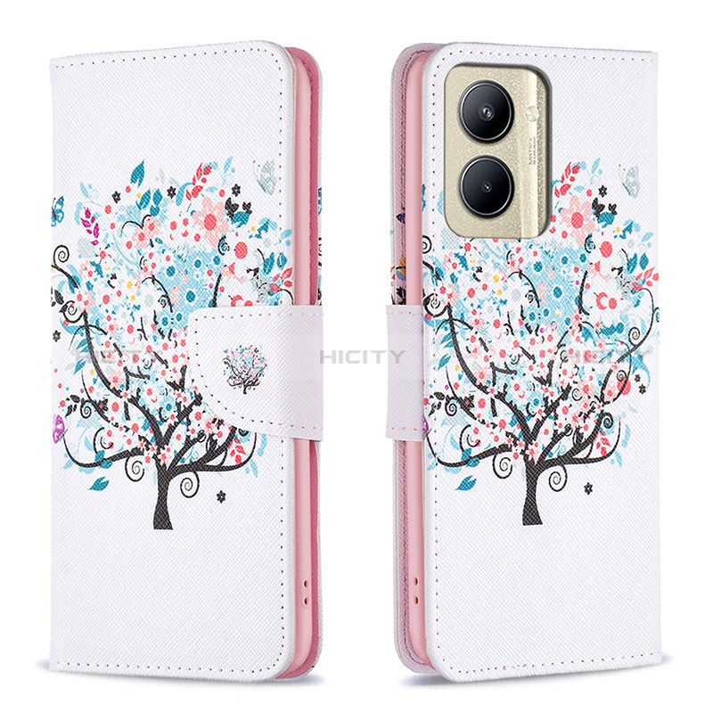 Funda de Cuero Cartera con Soporte Patron de Moda Carcasa B01F para Realme C33 (2023)