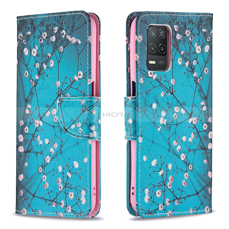 Funda de Cuero Cartera con Soporte Patron de Moda Carcasa B01F para Realme Q3 5G