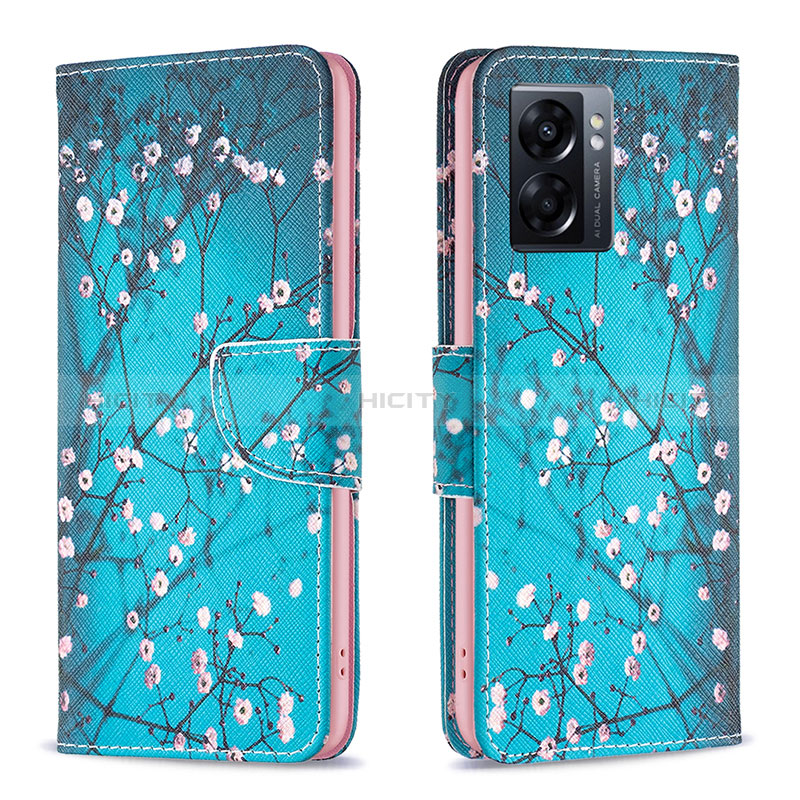 Funda de Cuero Cartera con Soporte Patron de Moda Carcasa B01F para Realme Q5i 5G