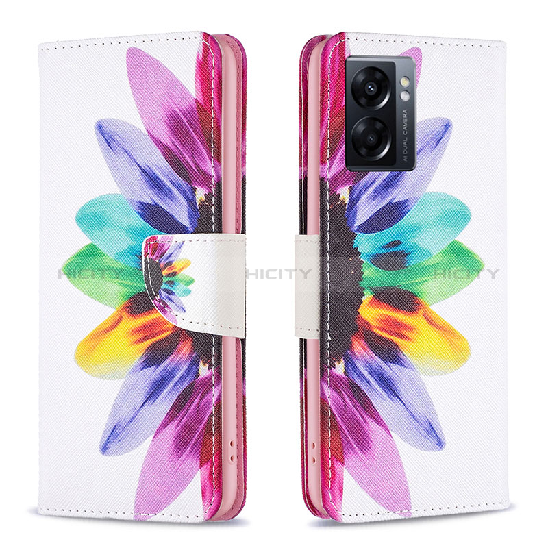 Funda de Cuero Cartera con Soporte Patron de Moda Carcasa B01F para Realme V23i 5G