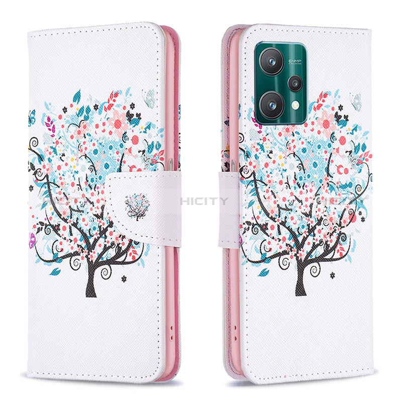 Funda de Cuero Cartera con Soporte Patron de Moda Carcasa B01F para Realme V25 5G