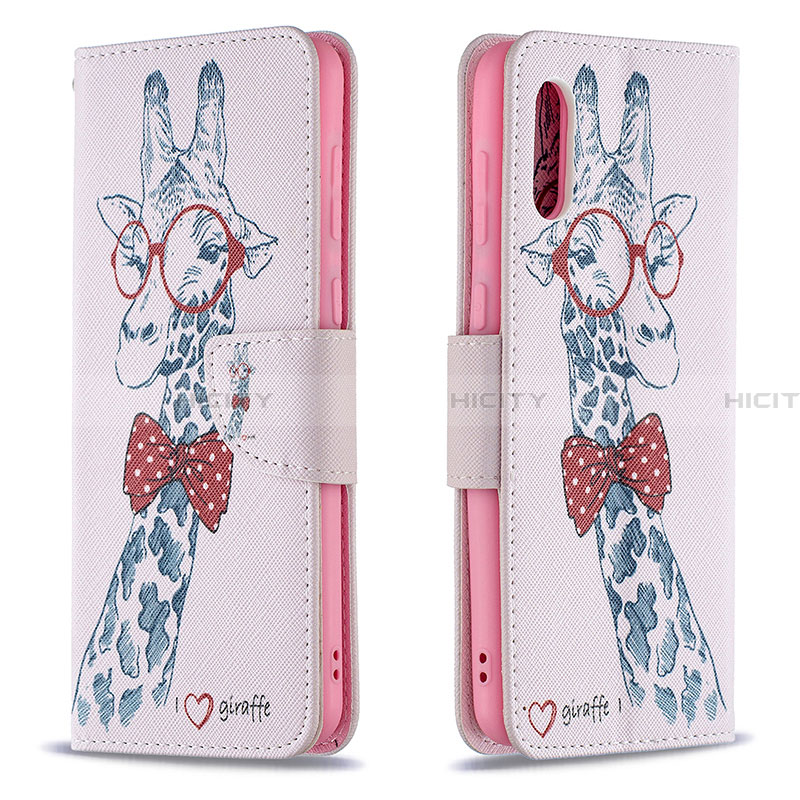 Funda de Cuero Cartera con Soporte Patron de Moda Carcasa B01F para Samsung Galaxy A02