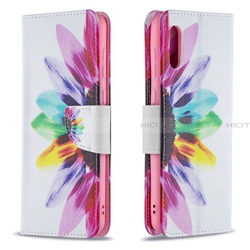 Funda de Cuero Cartera con Soporte Patron de Moda Carcasa B01F para Samsung Galaxy A02 Multicolor