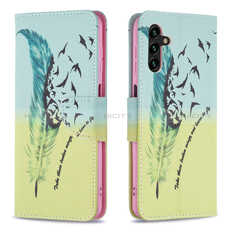 Funda de Cuero Cartera con Soporte Patron de Moda Carcasa B01F para Samsung Galaxy A04s