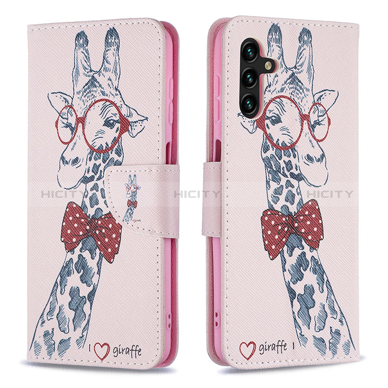 Funda de Cuero Cartera con Soporte Patron de Moda Carcasa B01F para Samsung Galaxy A04s