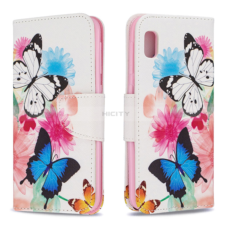 Funda de Cuero Cartera con Soporte Patron de Moda Carcasa B01F para Samsung Galaxy A10e Vistoso