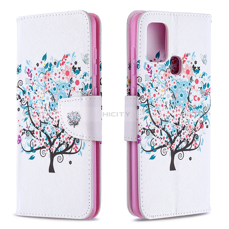 Funda de Cuero Cartera con Soporte Patron de Moda Carcasa B01F para Samsung Galaxy A21s