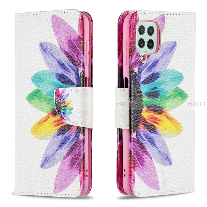 Funda de Cuero Cartera con Soporte Patron de Moda Carcasa B01F para Samsung Galaxy A22 4G Multicolor