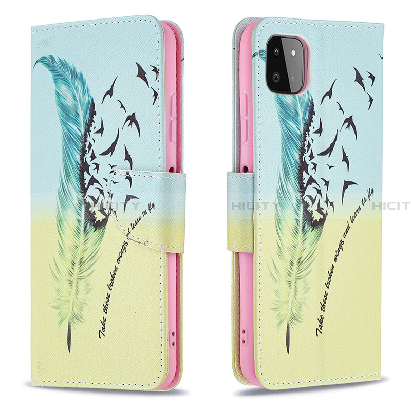 Funda de Cuero Cartera con Soporte Patron de Moda Carcasa B01F para Samsung Galaxy A22 5G