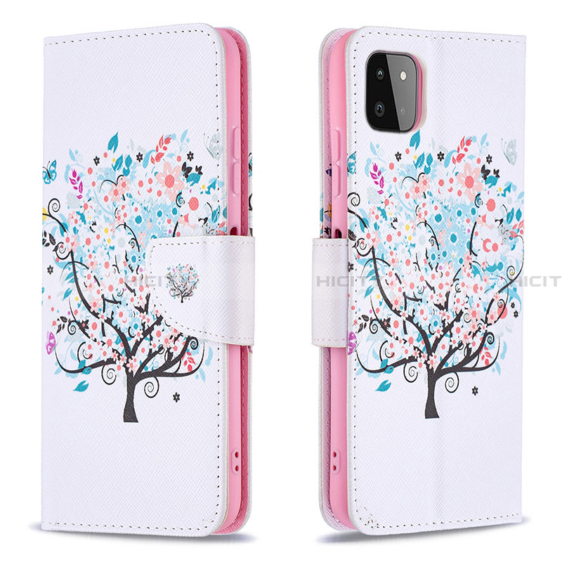 Funda de Cuero Cartera con Soporte Patron de Moda Carcasa B01F para Samsung Galaxy A22 5G