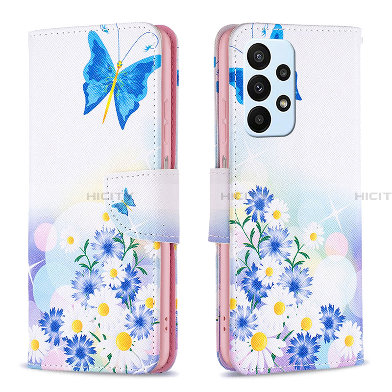 Funda de Cuero Cartera con Soporte Patron de Moda Carcasa B01F para Samsung Galaxy A23 4G