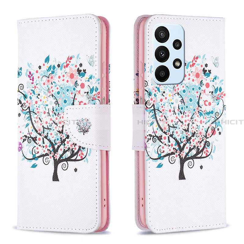 Funda de Cuero Cartera con Soporte Patron de Moda Carcasa B01F para Samsung Galaxy A23 4G