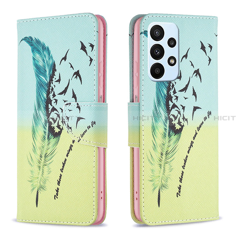 Funda de Cuero Cartera con Soporte Patron de Moda Carcasa B01F para Samsung Galaxy A23 4G