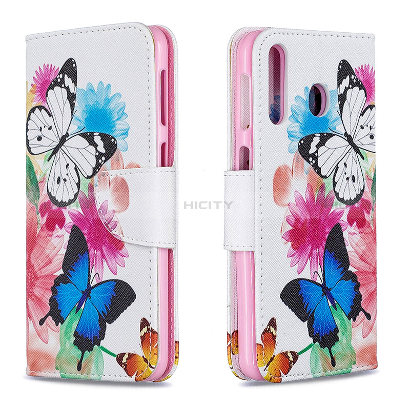 Funda de Cuero Cartera con Soporte Patron de Moda Carcasa B01F para Samsung Galaxy A40s Vistoso