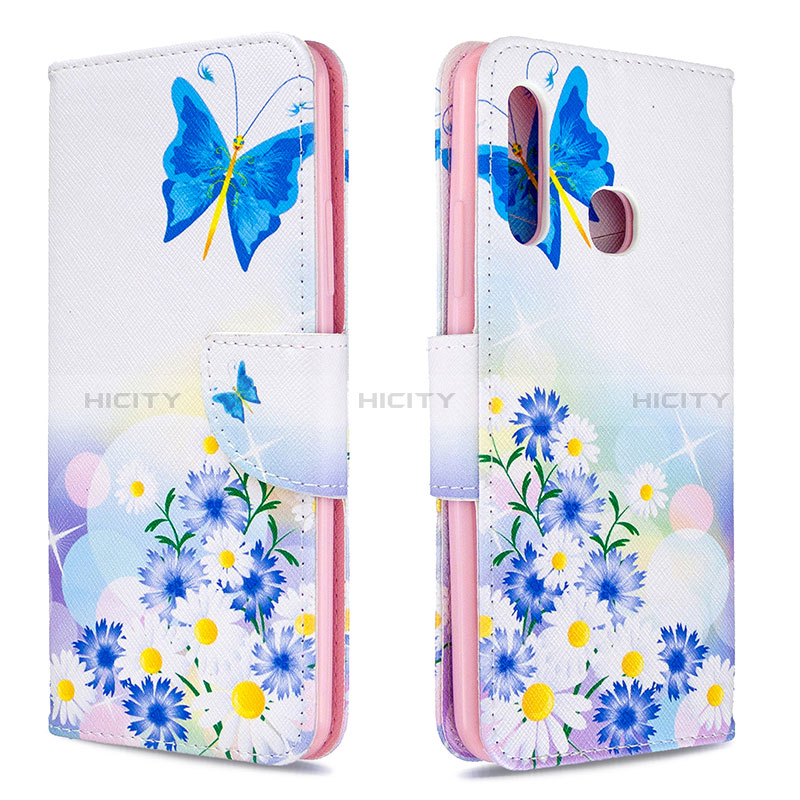 Funda de Cuero Cartera con Soporte Patron de Moda Carcasa B01F para Samsung Galaxy A70E