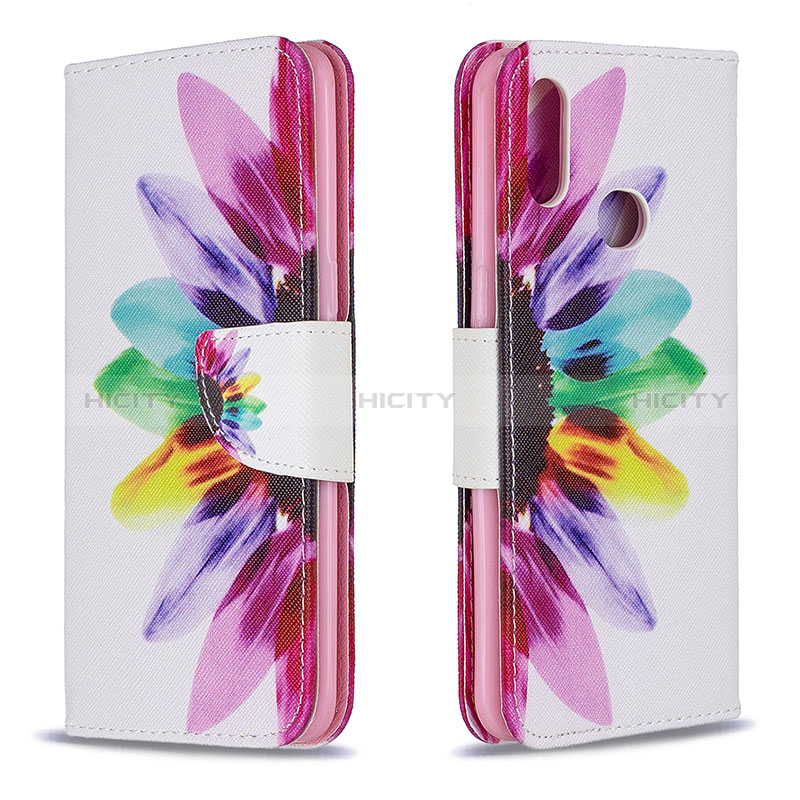 Funda de Cuero Cartera con Soporte Patron de Moda Carcasa B01F para Samsung Galaxy M01s Multicolor