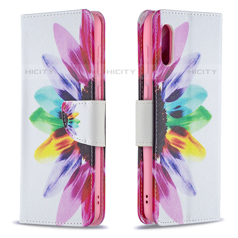 Funda de Cuero Cartera con Soporte Patron de Moda Carcasa B01F para Samsung Galaxy M02 Multicolor