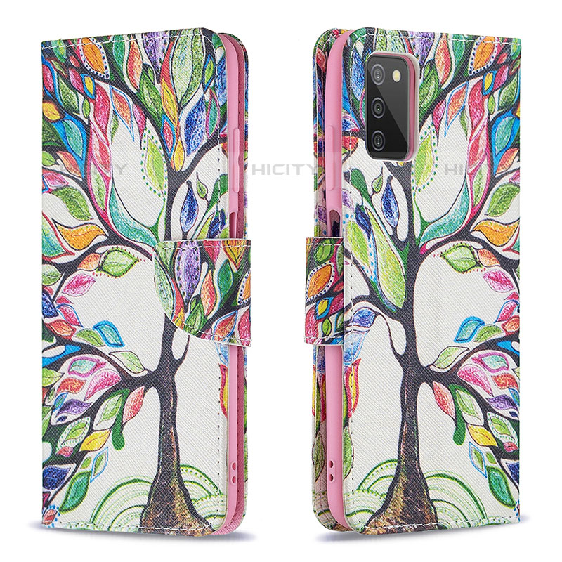 Funda de Cuero Cartera con Soporte Patron de Moda Carcasa B01F para Samsung Galaxy M02s