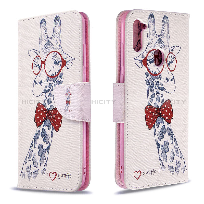 Funda de Cuero Cartera con Soporte Patron de Moda Carcasa B01F para Samsung Galaxy M11