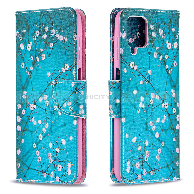 Funda de Cuero Cartera con Soporte Patron de Moda Carcasa B01F para Samsung Galaxy M12