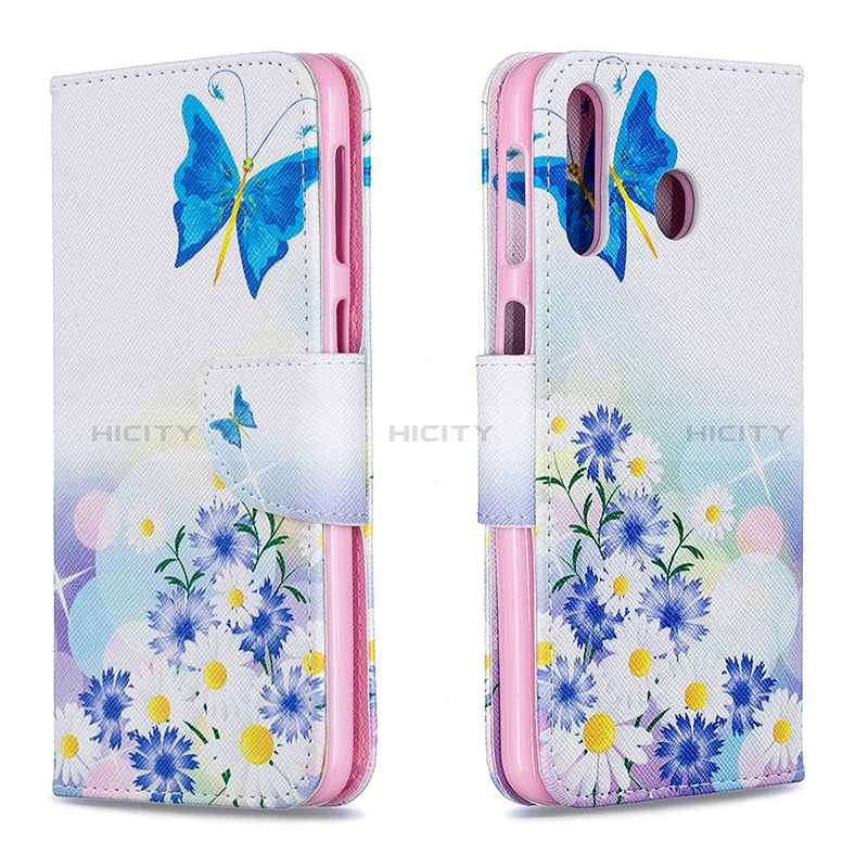 Funda de Cuero Cartera con Soporte Patron de Moda Carcasa B01F para Samsung Galaxy M30