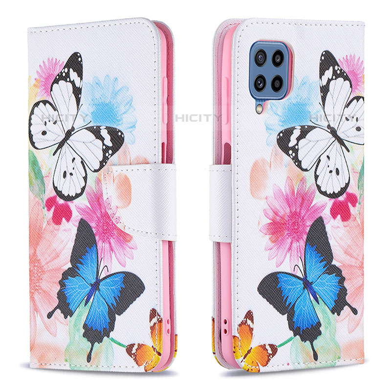 Funda de Cuero Cartera con Soporte Patron de Moda Carcasa B01F para Samsung Galaxy M32 4G