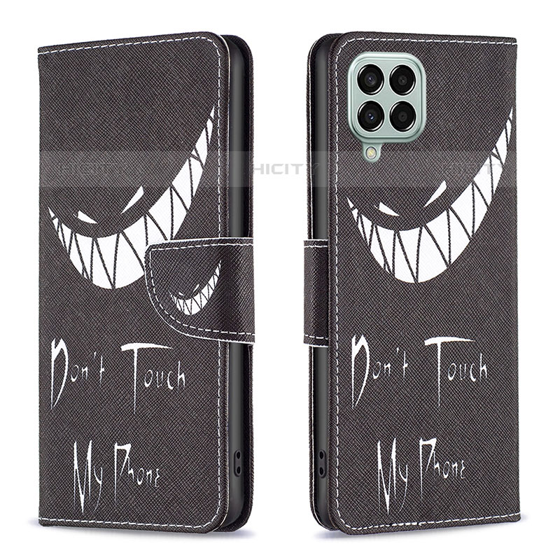 Funda de Cuero Cartera con Soporte Patron de Moda Carcasa B01F para Samsung Galaxy M33 5G Negro