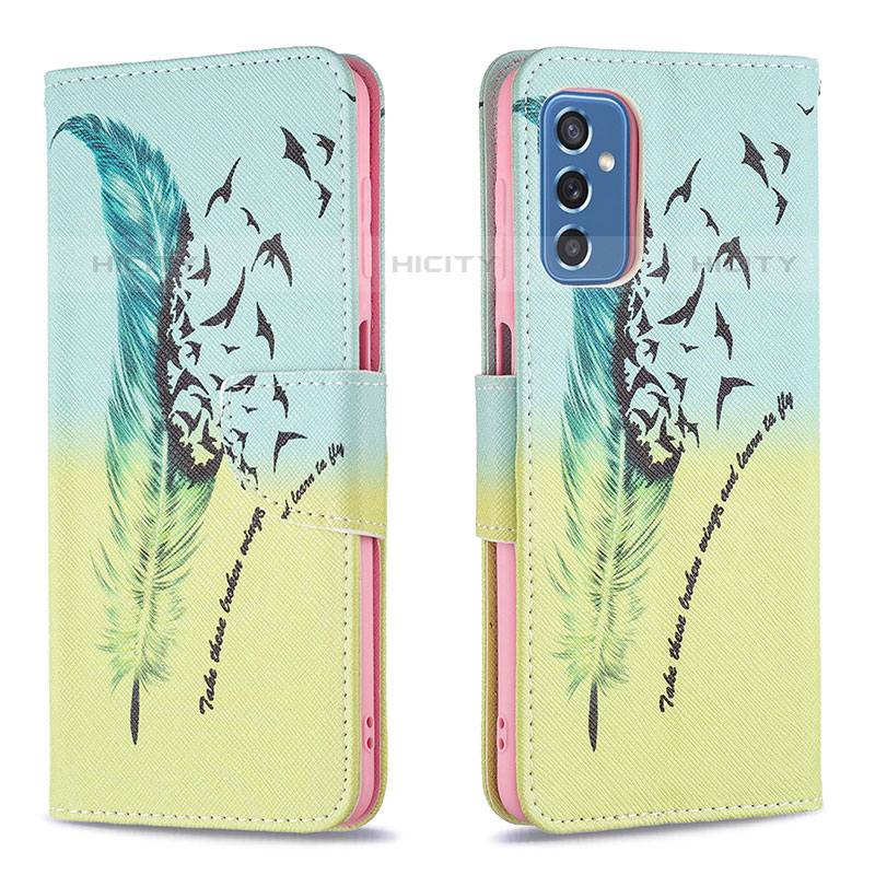 Funda de Cuero Cartera con Soporte Patron de Moda Carcasa B01F para Samsung Galaxy M52 5G