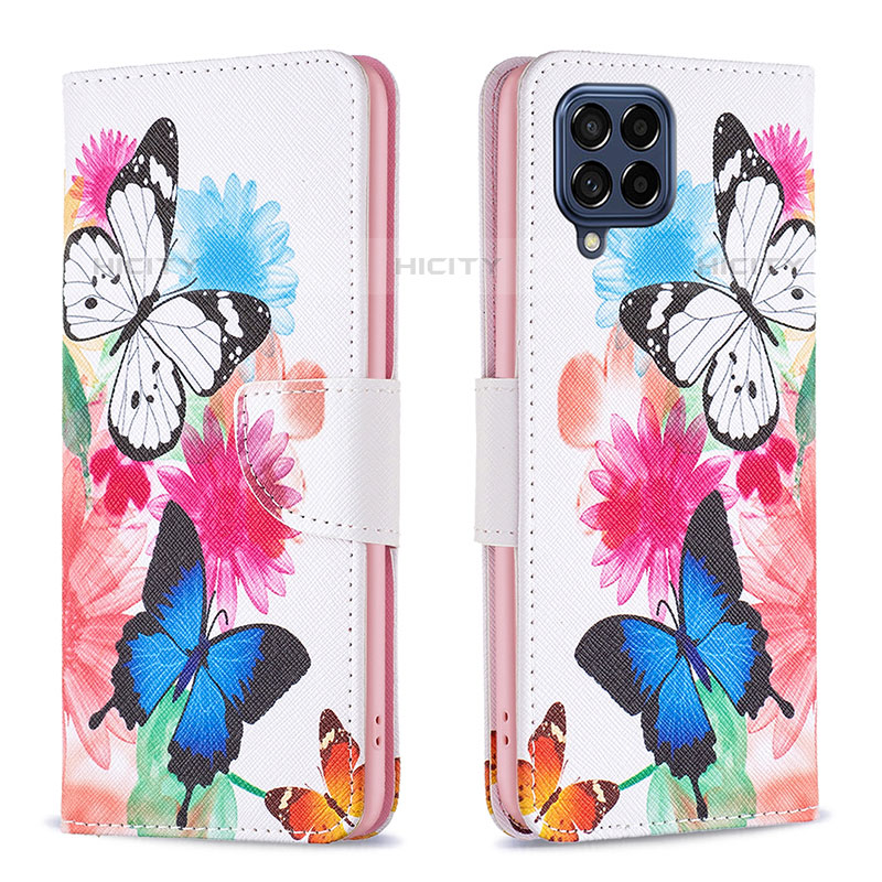 Funda de Cuero Cartera con Soporte Patron de Moda Carcasa B01F para Samsung Galaxy M53 5G Vistoso