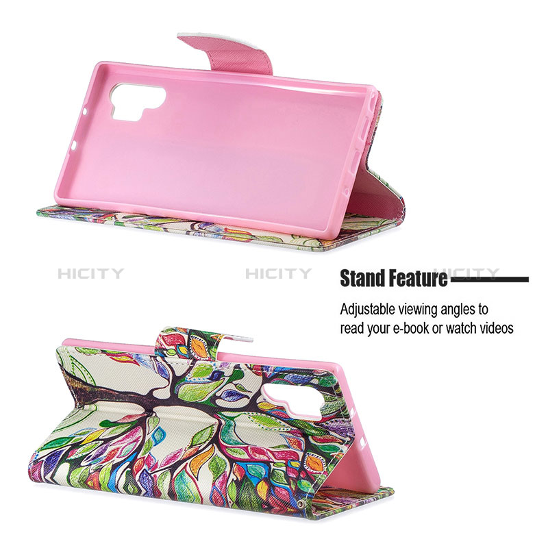 Funda de Cuero Cartera con Soporte Patron de Moda Carcasa B01F para Samsung Galaxy Note 10 Plus 5G