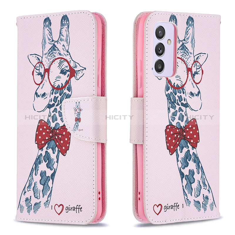 Funda de Cuero Cartera con Soporte Patron de Moda Carcasa B01F para Samsung Galaxy Quantum2 5G