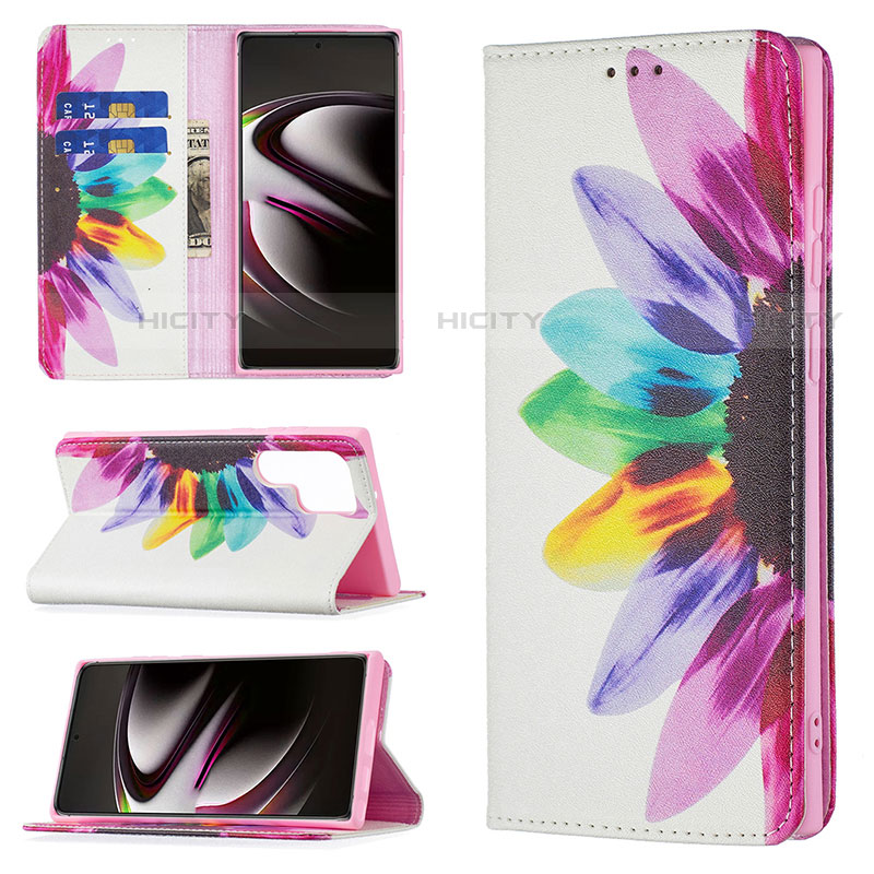 Funda de Cuero Cartera con Soporte Patron de Moda Carcasa B01F para Samsung Galaxy S21 Ultra 5G