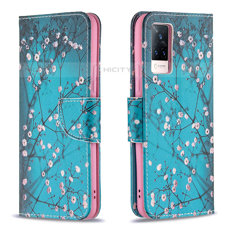 Funda de Cuero Cartera con Soporte Patron de Moda Carcasa B01F para Vivo V21s 5G