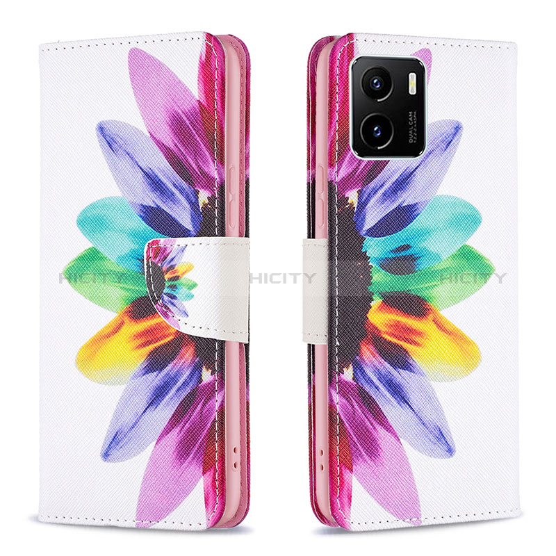 Funda de Cuero Cartera con Soporte Patron de Moda Carcasa B01F para Vivo Y10 t1 Multicolor