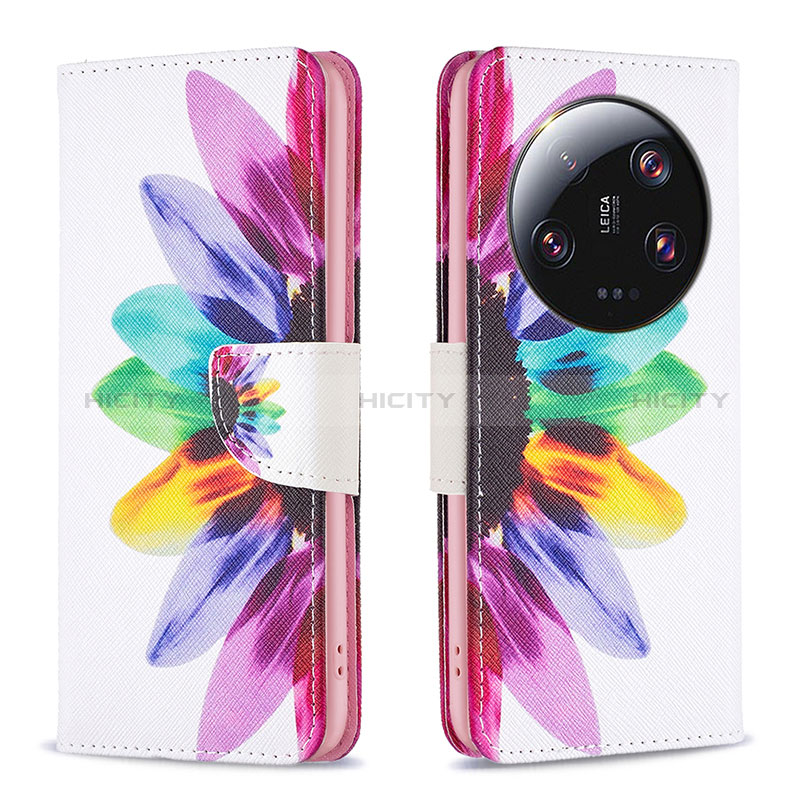 Funda de Cuero Cartera con Soporte Patron de Moda Carcasa B01F para Xiaomi Mi 13 Ultra 5G Multicolor