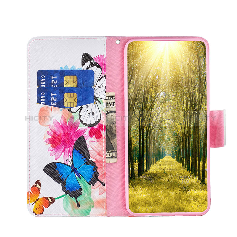 Funda de Cuero Cartera con Soporte Patron de Moda Carcasa B01F para Xiaomi Poco C55