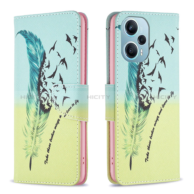 Funda de Cuero Cartera con Soporte Patron de Moda Carcasa B01F para Xiaomi Poco F5 5G