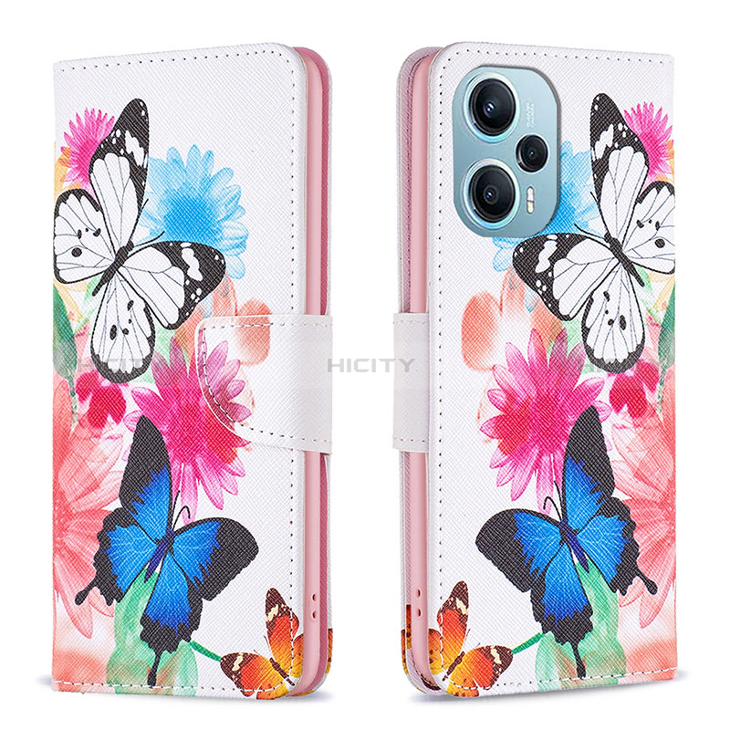 Funda de Cuero Cartera con Soporte Patron de Moda Carcasa B01F para Xiaomi Poco F5 5G