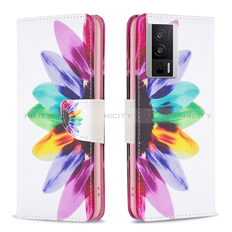 Funda de Cuero Cartera con Soporte Patron de Moda Carcasa B01F para Xiaomi Poco F5 Pro 5G