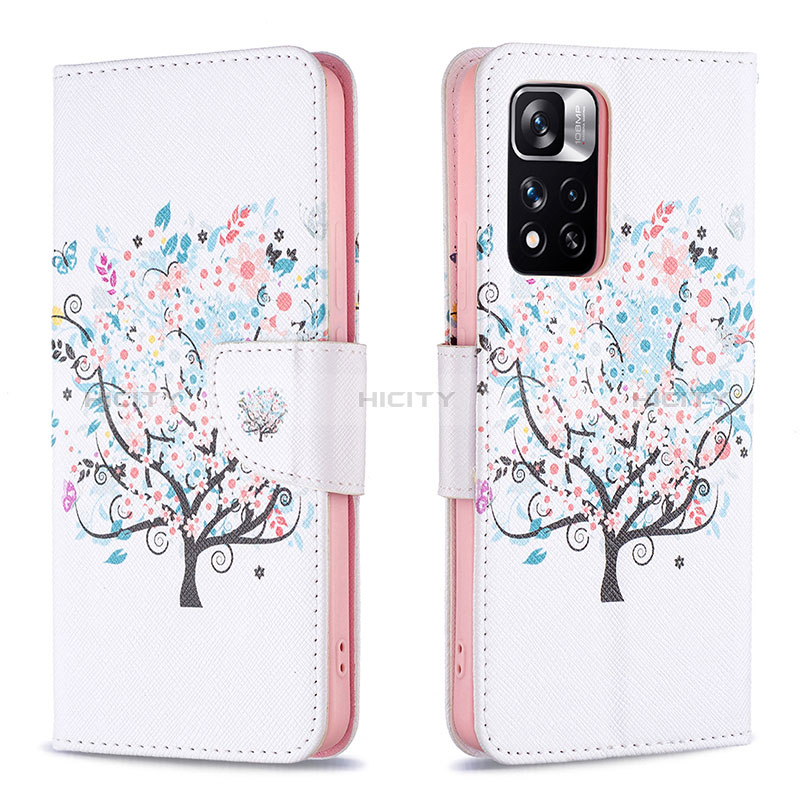 Funda de Cuero Cartera con Soporte Patron de Moda Carcasa B01F para Xiaomi Poco X4 NFC