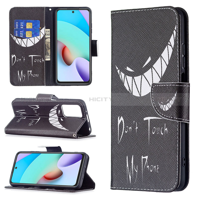 Funda de Cuero Cartera con Soporte Patron de Moda Carcasa B01F para Xiaomi Redmi 10 (2022)