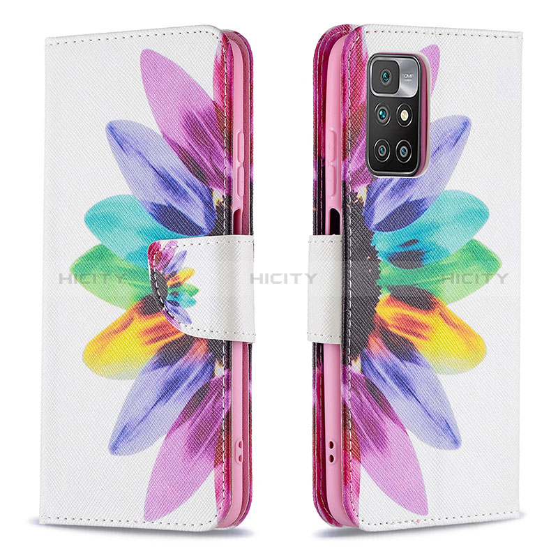 Funda de Cuero Cartera con Soporte Patron de Moda Carcasa B01F para Xiaomi Redmi 10 (2022)