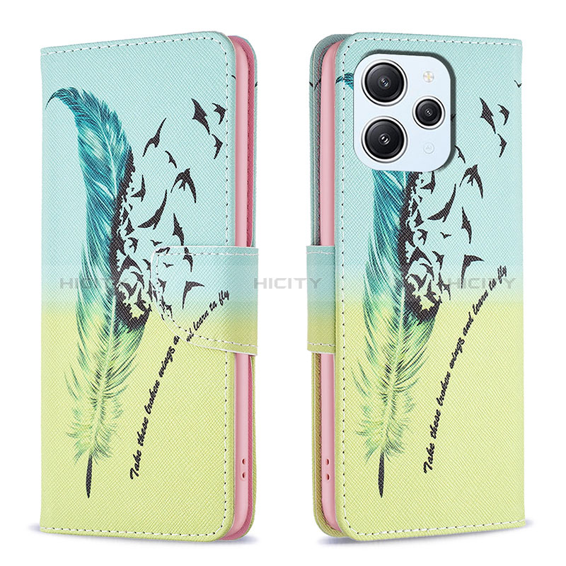 Funda de Cuero Cartera con Soporte Patron de Moda Carcasa B01F para Xiaomi Redmi 12 4G