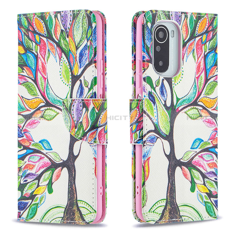 Funda de Cuero Cartera con Soporte Patron de Moda Carcasa B01F para Xiaomi Redmi K40 Pro 5G