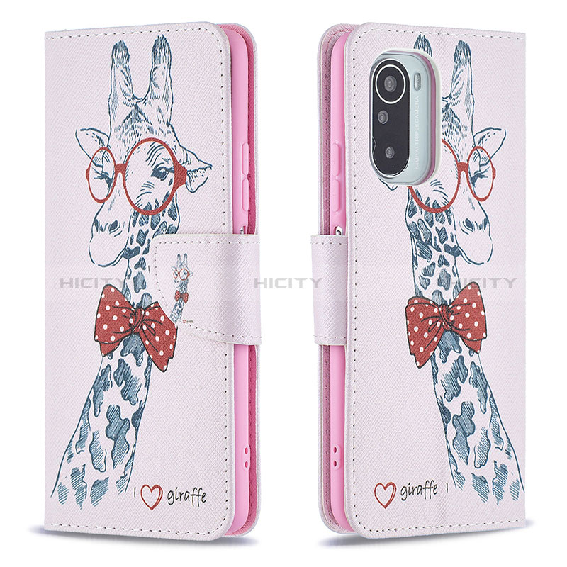 Funda de Cuero Cartera con Soporte Patron de Moda Carcasa B01F para Xiaomi Redmi K40 Pro 5G