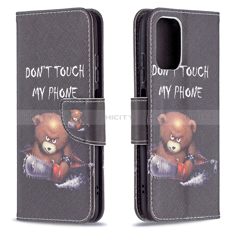 Funda de Cuero Cartera con Soporte Patron de Moda Carcasa B01F para Xiaomi Redmi Note 10 4G