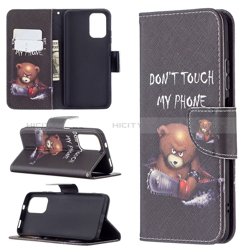 Funda de Cuero Cartera con Soporte Patron de Moda Carcasa B01F para Xiaomi Redmi Note 10 4G