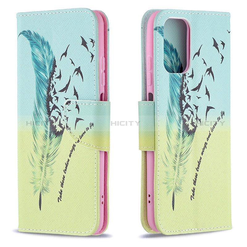 Funda de Cuero Cartera con Soporte Patron de Moda Carcasa B01F para Xiaomi Redmi Note 10 4G