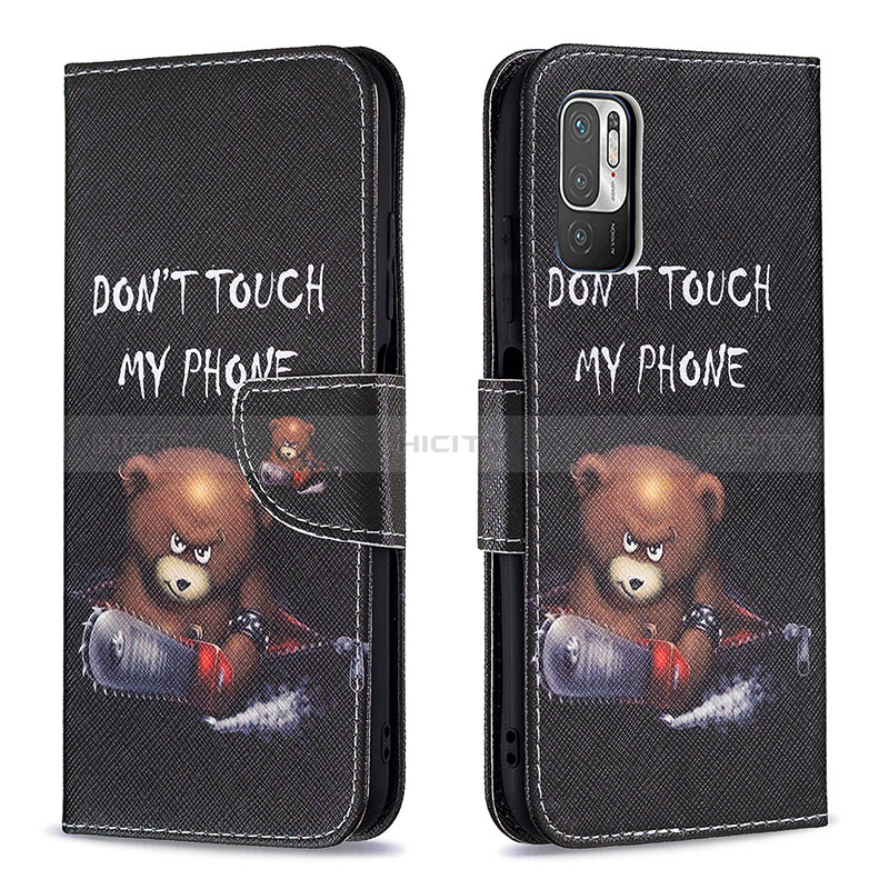 Funda de Cuero Cartera con Soporte Patron de Moda Carcasa B01F para Xiaomi Redmi Note 10 5G